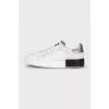 White Portofino leather sneakers