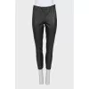 Cropped leather leggings