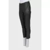Cropped leather leggings