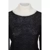 Black and white chunky knit sweater