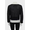 Black and white chunky knit sweater
