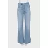 Straight-leg jeans with buttons