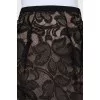 Fitted mini skirt with lace