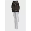 Fitted mini skirt with lace