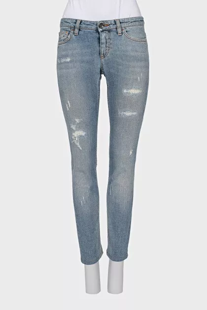 Ripped skinny fit jeans