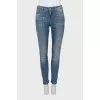 Skinny fit jeans with distressing