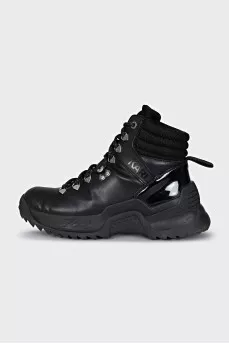 Lace-up boots with a textured sole
