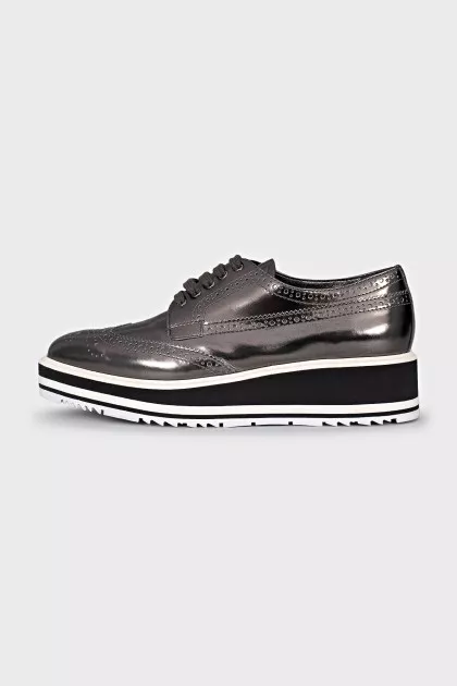 Silver platform shoes
