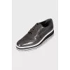 Silver platform shoes