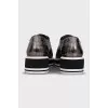 Silver platform shoes