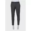 Men's wool trousers with roll-ups
