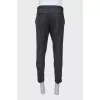 Men's wool trousers with roll-ups