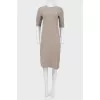 Knitted dress with short sleeve