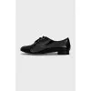 Patent leather lace-up shoes