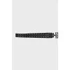 Black belt with metal elements