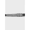 Black belt with metal elements