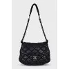 Leather Bubble Quilt Flap Bag