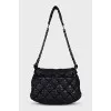 Leather Bubble Quilt Flap Bag