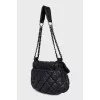 Leather Bubble Quilt Flap Bag