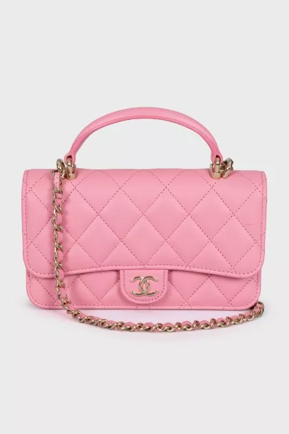 Розовая сумка Mini Flap Bag