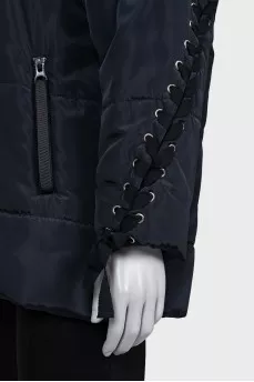 Blue jacket with laces