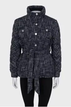 Blue jacket with a belt