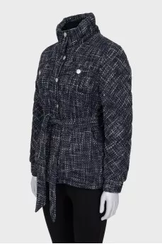 Blue jacket with a belt