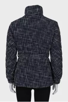 Blue jacket with a belt