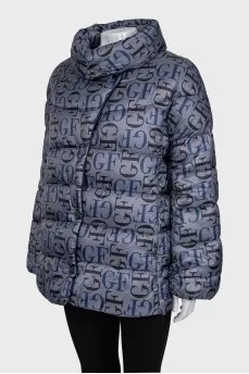 Gray down jacket with tag