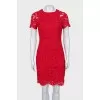 Lace dress with short sleeves