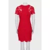Lace dress with short sleeves
