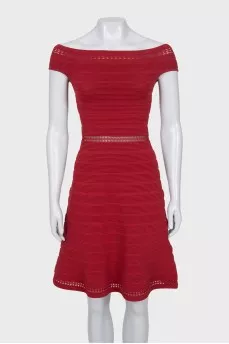 Fitted off-the-shoulder dress