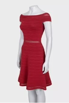 Fitted off-the-shoulder dress
