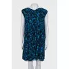 Two-tone silk and wool dress