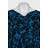 Two-tone silk and wool dress