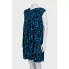 Two-tone silk and wool dress