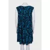 Two-tone silk and wool dress