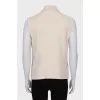 Beige double-breasted vest