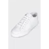 Men's white leather sneakers