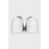 Men's white leather sneakers