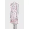 Lace dress with floral print