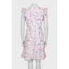 Lace dress with floral print