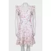 Lace dress with floral print
