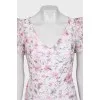 Lace dress with floral print