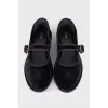 Velvet ballet flats with tag