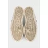 White leather high-top sneakers