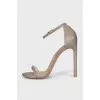 Golden textile sandals