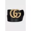 GG Marmont black leather belt