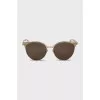Gold sunglasses with white temples