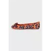 Orange printed ballet flats